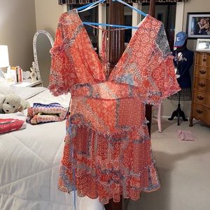 Beautiful for spring open back Olivaceous dress